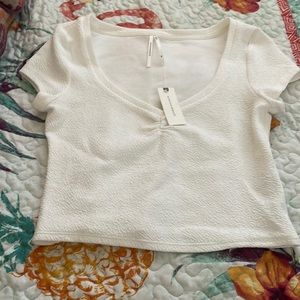Anthropologie Cropped V-Neck